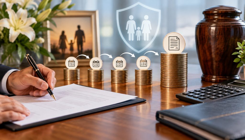 Installment payments applied toward a trusted pre-need contract total